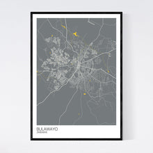 Load image into Gallery viewer, Bulawayo City Map Print