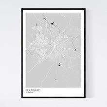 Load image into Gallery viewer, Bulawayo City Map Print