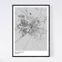 Load image into Gallery viewer, Map of Bulawayo, Zimbabwe