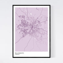 Load image into Gallery viewer, Bulawayo City Map Print