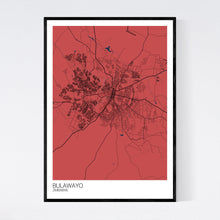 Load image into Gallery viewer, Bulawayo City Map Print