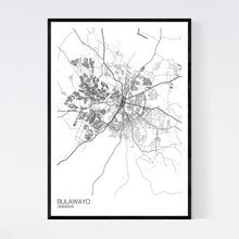 Load image into Gallery viewer, Bulawayo City Map Print