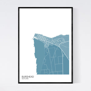 Burghead Town Map Print