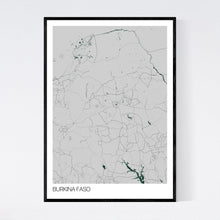 Load image into Gallery viewer, Burkina Faso Country Map Print