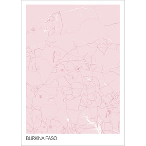 Map of Burkina Faso, 