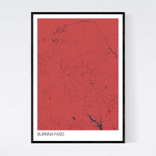 Load image into Gallery viewer, Burkina Faso Country Map Print