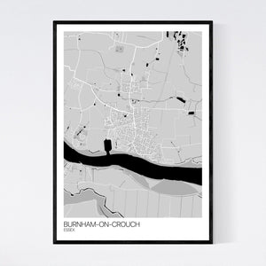 Burnham-on-Crouch Town Map Print