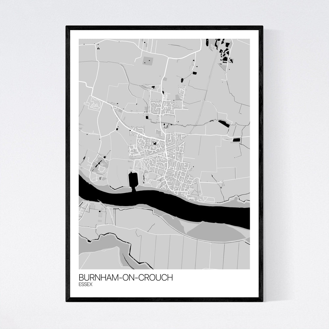 Burnham-on-Crouch Town Map Print