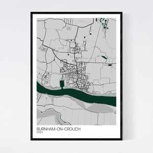 Burnham-on-Crouch Town Map Print