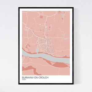 Burnham-on-Crouch Town Map Print