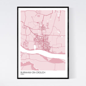 Burnham-on-Crouch Town Map Print