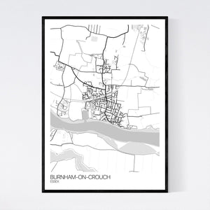 Burnham-on-Crouch Town Map Print