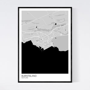 Burntisland Town Map Print