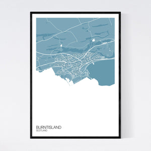 Burntisland Town Map Print