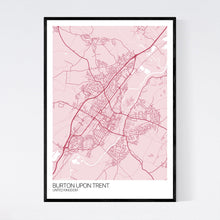 Load image into Gallery viewer, Map of Burton upon Trent, United Kingdom
