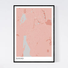 Load image into Gallery viewer, Burundi Country Map Print