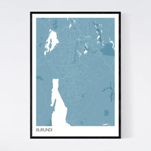 Load image into Gallery viewer, Burundi Country Map Print