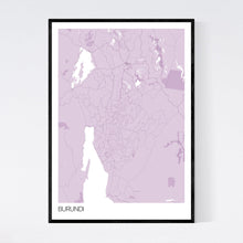 Load image into Gallery viewer, Burundi Country Map Print