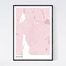 Load image into Gallery viewer, Burundi Country Map Print