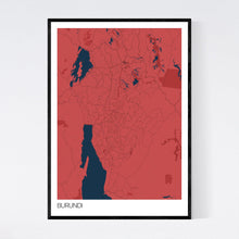 Load image into Gallery viewer, Burundi Country Map Print