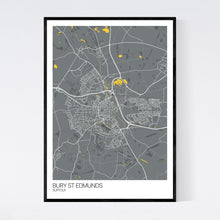 Load image into Gallery viewer, Bury St Edmunds Town Map Print