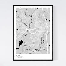 Load image into Gallery viewer, Map of Bury, United Kingdom