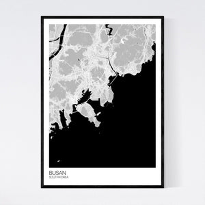 Busan City Map Print