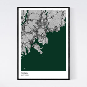 Busan City Map Print