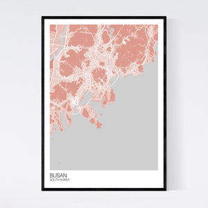 Busan City Map Print