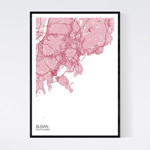 Busan City Map Print