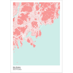 Map of Busan, South Korea
