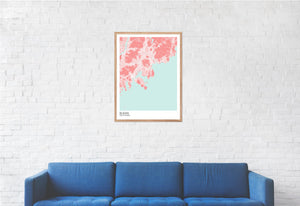 Map of Busan, South Korea