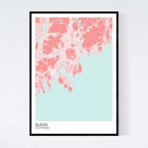 Map of Busan, South Korea