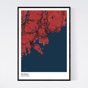 Busan City Map Print