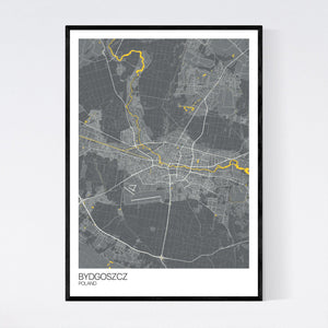 Bydgoszcz City Map Print