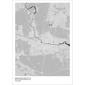 Map of Bydgoszcz, Poland