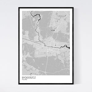 Map of Bydgoszcz, Poland