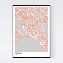 Load image into Gallery viewer, Cagliari City Map Print