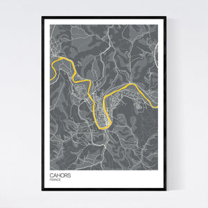 Cahors City Map Print