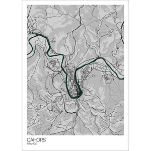 Map of Cahors, France