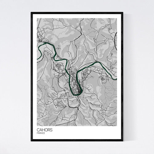 Map of Cahors, France