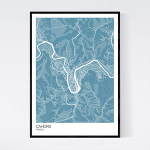 Cahors City Map Print