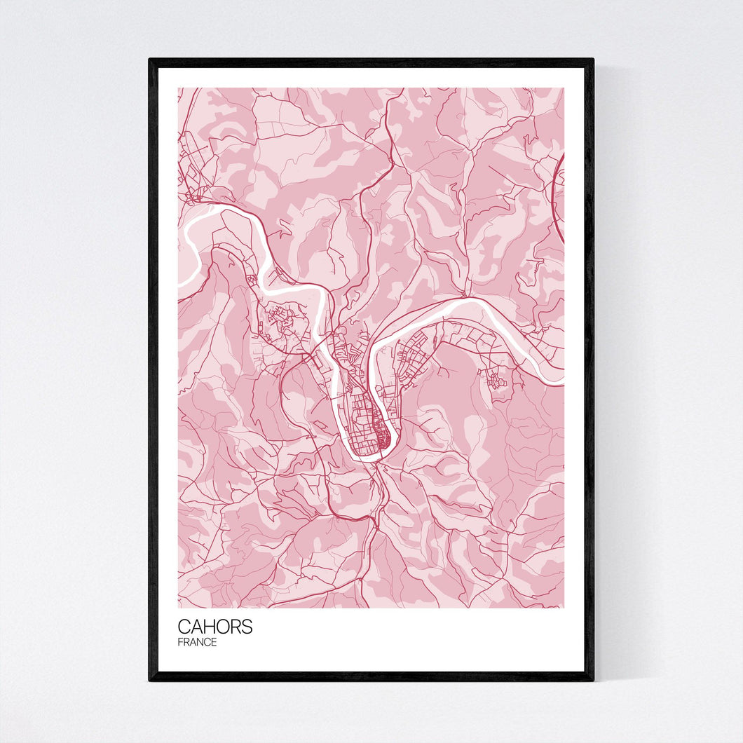 Cahors City Map Print