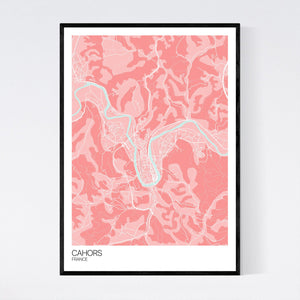 Cahors City Map Print