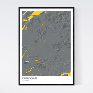 Cairngorms Region Map Print