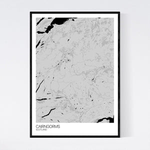 Cairngorms Region Map Print