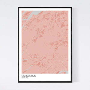 Cairngorms Region Map Print