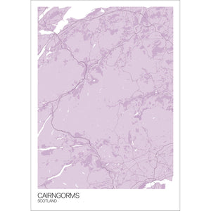 Map of Cairngorms, Scotland