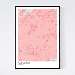 Cairngorms Region Map Print