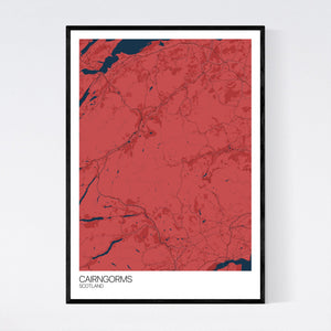 Cairngorms Region Map Print